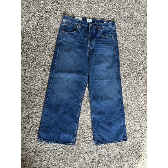 $250 NWT Citizens Of Humanity Jeans Gaucho Vintage Baggy Wide Leg Crop 30 Yves - Picture 1 of 11